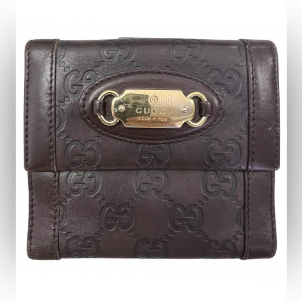 GUCCI Guccissima Burgundy Wallet